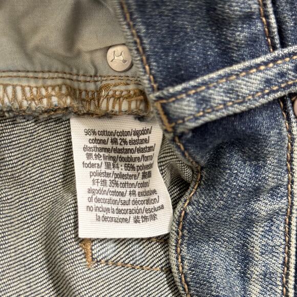 Victoria’s Secret PINK Distressed High Rise Denim Jean Shorts Dark Wash Size 10 - Picture 5 of 6